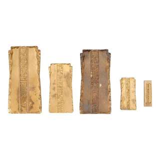 STAR TREK: DEEP SPACE NINE (T.V. SERIES, 1993-1999) - Lot #1123 : Gold-Pressed Latinum Bars, Ingot, Strip, and Slip