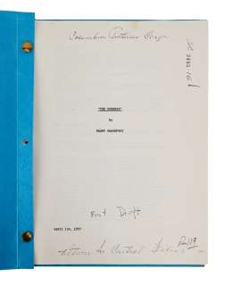 Paddy Chayefsky | Copy of the First Draft of "The Goddess" Screenplay | Julien’s