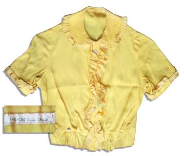 Intriguing Elizabeth Taylor Wardrobe -- Blouse Custom Made for Taylor by ’’Mystery Street’’ Production, Though Taylor Never Appeared in the Film | Nate Sanders