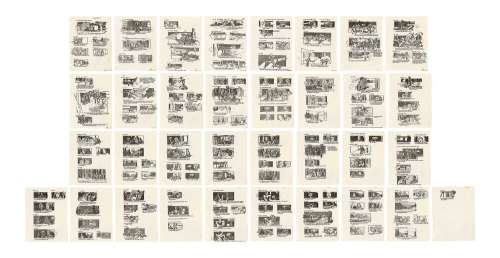 Short Circuit (1986) | Set of Printed Storyboards with Jack Johnson Autograph | Propstore