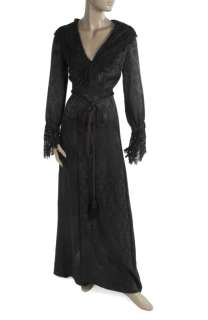 ELVIRA SCREEN-WORN BLACK SILKY ROBE WITH LACE TRIM FROM "ELVIRA’S HAUNTED HILLS" (WITH DVD) | Julien’s