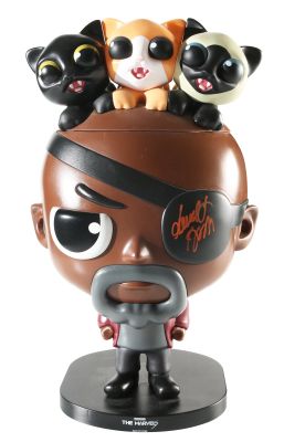 Samuel L. Jackson as Nick Fury in Captain Marvel (Beckett Witnessed) Signed Popcorn Bucket | SWAU