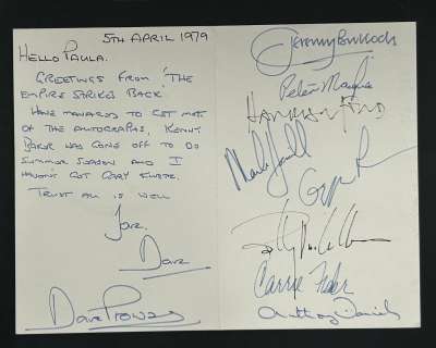 Star Wars Cast HOLY GRAIL signed item | Piece of the Past