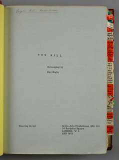The Hill (1965) Bound shooting script used by Lee Turner on Continuity, contains photographs,… | Ewbank’s