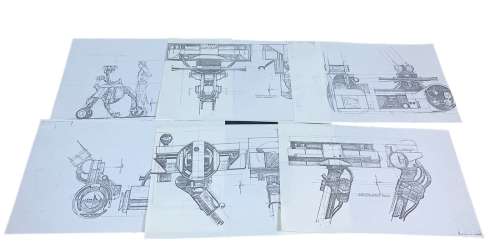 Very rare SYD Mead Production copies from the movie Short Circuit. | Eagles Corps International LLC