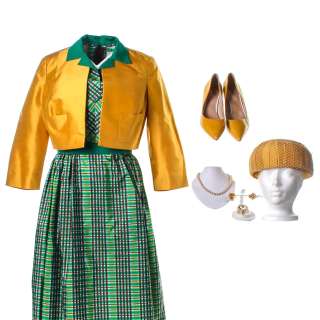 Lot #25 – Respect Aretha Franklin Jennifer Hudson Screen Worn Jacket Dress Jewelry Hat & Shoes Sc 26-28