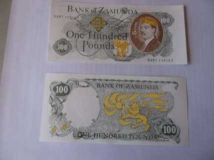Prop Set of Two "Coming To America" Bank of Zamunda Currency Bills | Piece of the Past