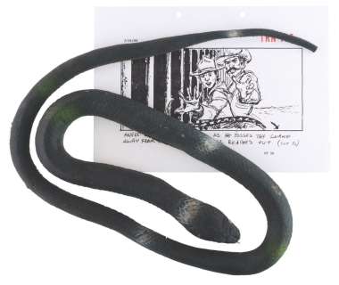 A "The Last Crusade" Prop Snake and Storyboard Page. | Van Eaton Galleries