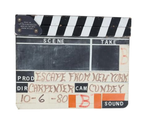 Escape From New York | Lot #53 - Production-Used Clapperboard | Julien’s