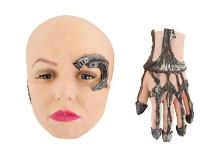 Lot 177 - Star Trek: Voyager | Jeri Ryan "Seven of Nine" Facial Prosthetics and Hand Application