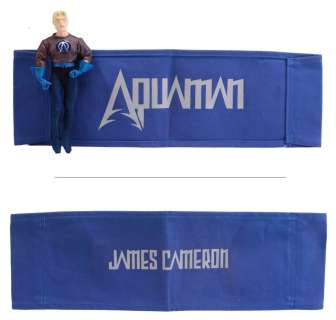 ENTOURAGE (2004-2011) - Lot #145 : James Cameron‘s "Aquaman" Chairback with Aquaman Action Figure