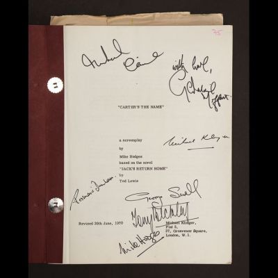 GET CARTER (1971) - Lot #682 : Bound Key Cast- and Crew-autographed Script with Breakdown File