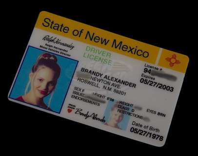Lot 504 - Roswell (TV) - Isabel‘s "Fake" Drivers License (Katherine Heigl)