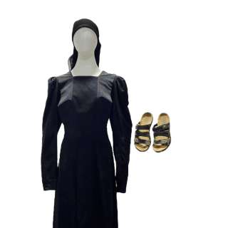 Women Talking Agata Friesen’s Judith Ivey Long Sleeve Dress, Slip, Prayer Cover & Sandals | VIP Fan Auctions
