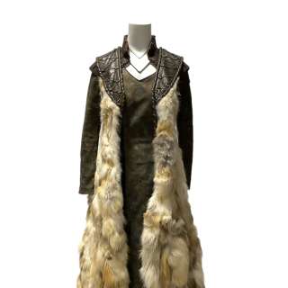 Lot 77 - Vikings (2013-2020) Lagertha‘s Katheryn Winnick Cape, Long-Sleeve Dress & Collar