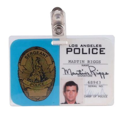LETHAL WEAPON 3 (1992) - Lot #253 : Mike Papac Collection: Martin Riggs‘ (Mel Gibson) LAPD ID