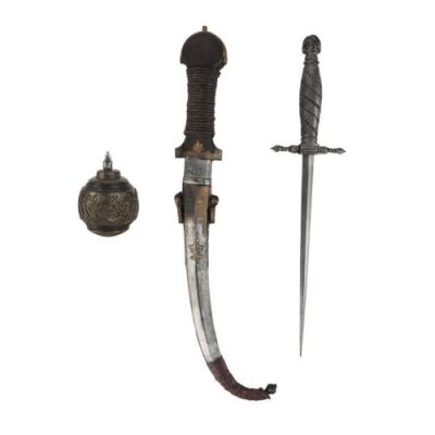 Assassin’s Creed (2016) | Ojeda’s (Hovik Keuchkerian) Dagger, Joseph Lynch’s (Brendan Gleeson) Stunt Bomb and Curved Dagger | Propstore