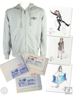 Lot 65 - ALIAS Original Production Blueprints, Costume Design Sketches & Sweatshirt