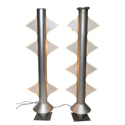 FORBIDDEN PLANET (1956) - Lot #111 : Pair of Light-Up Force Field Fence Posts