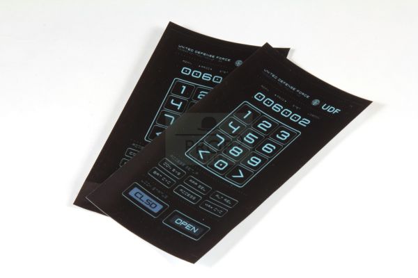 Edge of Tomorrow | UDF locker keypad acetates | The Prop Gallery