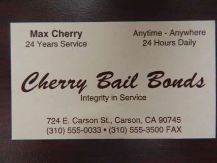 Jackie Brown Max Cherry Screen Used Business Card | Piece of the Past