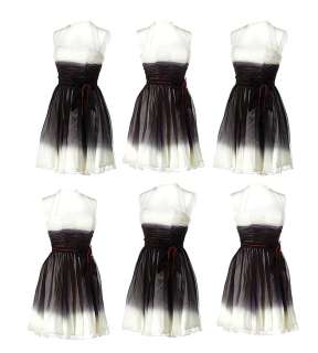 Lot 182 - (6) Betsy Johnson chiffon halter dresses.