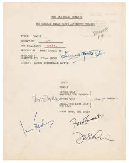 The Munsters: Fred Gwynne Signed Script Sheet | RR Auction