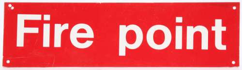 James Bond Casino Royale (2006) - " Fire Point " red warning sign film prop used in airport scenes… | Ewbank’s