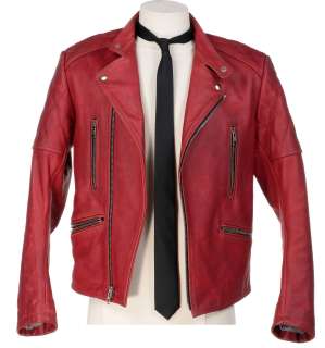 Dirk Gently’s Holistic Detective Agency | Samuel Barnett ’Dirk Gently’ red leather jacket and black tie from Dirk Gently’s... | Profiles in History