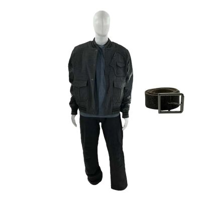 Lot 10: All of You Simon (Brett Goldstein) Screen Worn Belt, Jacket, Pants & T-Shirt Ch 2 Sc 7-9 | VIP Fan Auctions