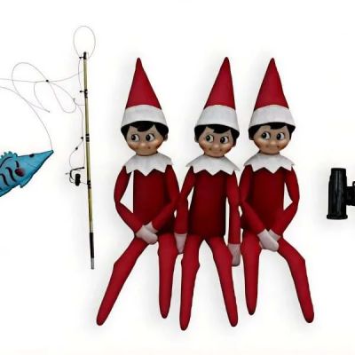 Oh What Fun Screen Used (3) Barnaby Elf Set, Binoculars, And Fishing Pole | VIP Fan Auctions