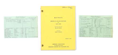An Adam West owned and used script from "Batman" | Bonhams