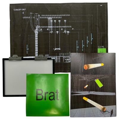 Lot 49: The Moment Johannes (Alexander Skarsgärd) Screen Used Led Board 1 W/ 4 Graphics, (2) Graphics & Cardboard | VIP Fan Auctions