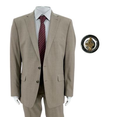 Lot 84: Mercy Chris Raven Screen Worn Business Suit, Button-Up Shirt, Tie & Pin Ch 18 Sc 79 | VIP Fan Auctions