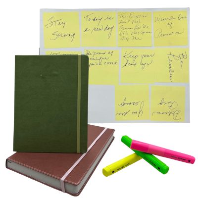 Lot 103: Relationship Goals Leah Caldwell Screen Used Working Props & Post It Notes | VIP Fan Auctions