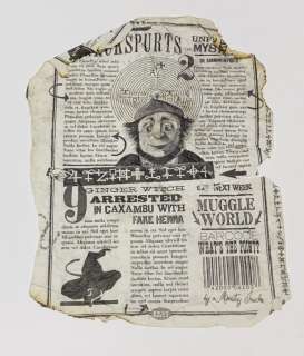 Harry Potter and the Deathly Hallows: Part 1 (2010) - Quibblers Magazine Burnt Page | Hanlin Auction Service