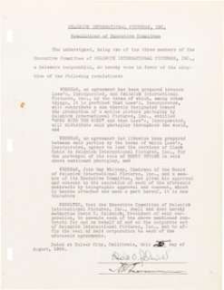 David O. Selznick signed Contractual Agreement for Gone with the Wind (1939). | Heritage