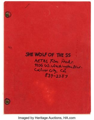 Ilsa, She Wolf of the SS (Cinépix, 1975), Third Draft and Production Paperwork/Storyboards. | Heritage