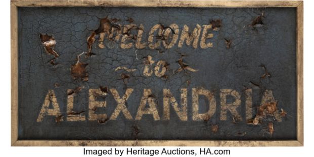 "Welcome to Alexandria" Sign from The Walking Dead (AMC 2010-2022). | Heritage