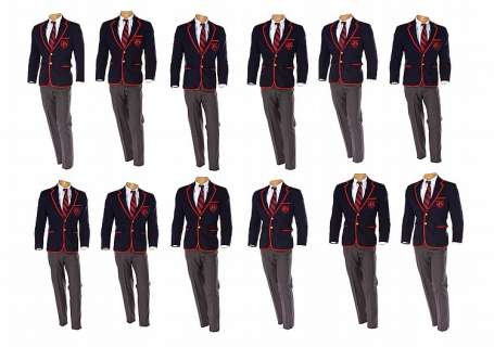 Dalton Academy "Warblers" (12) complete costumes. | Profiles in History