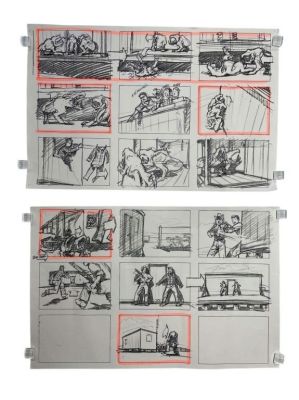 Lot 343 - Tremors 2: Aftershocks (Phil Tippett Collection 1996) - Storyboards - Lot A