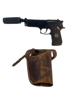 Lot 302 - The Walking Dead (2010-2022) - Tara (Alanna Masterson) Beretta 92FS Pistol With Holster | Hanlin Auction Service