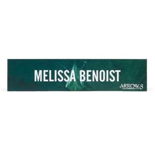 Lot #13 - Melissa Benoist "Supergirl" Chair Plaque from Arrow.