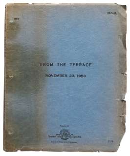 Ernest Lehman Written 1959 Screenplay ’’From the Terrace’’ Starring Paul Newman & Joanne Woodward | Nate Sanders