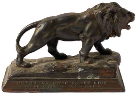 Vintage MGM Bronze Lion Paperweight, Circa 1930s | Nate Sanders