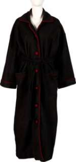 Barbra Streisand Owned Long Black Robe With Red Trim. ... | Heritage