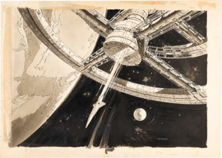 Robert McCall Signature Final Concept Artwork for 2001: A Space Odyssey (MGM, 1968). | Heritage