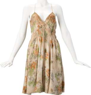 Evangeline Lilly "Kate Austen" Distressed Floral Dress from Lost (ABC TV, 2004-2010).