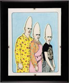 Original Bumper Artwork of "The Coneheads" from Saturday Night Live (NBC TV, 1975 - ).