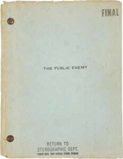 The Public Enemy (Warner Bros., 1931), James Cagney Personal Original Final-Draft Script. | Heritage